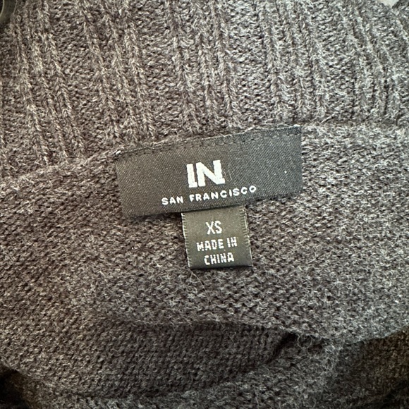 Dark gray off the shoulder sweater - Picture 2 of 2